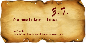 Zechmeister Tímea névjegykártya