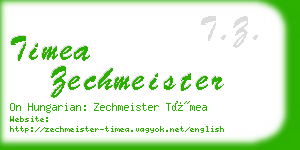 timea zechmeister business card